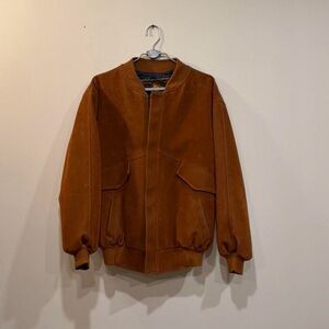 Suede bomber jacket